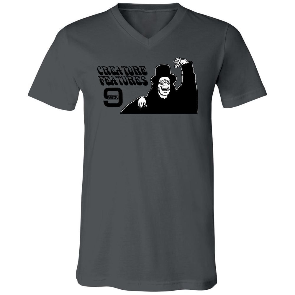 Unisex V-Neck T-Shirt - GYKBTRAL - Asphalt - 12