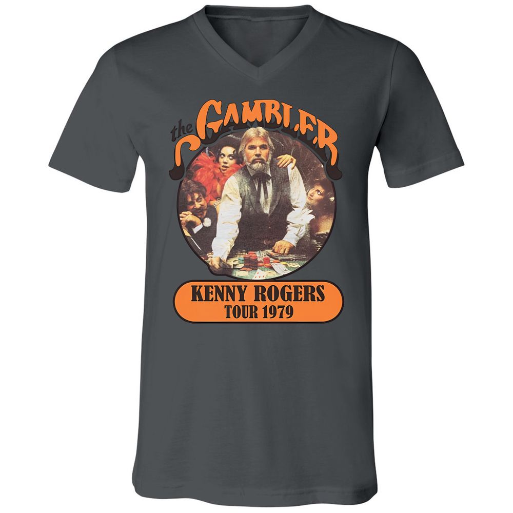 Unisex V-Neck T-Shirt - RYQ576B8 - Asphalt - 12