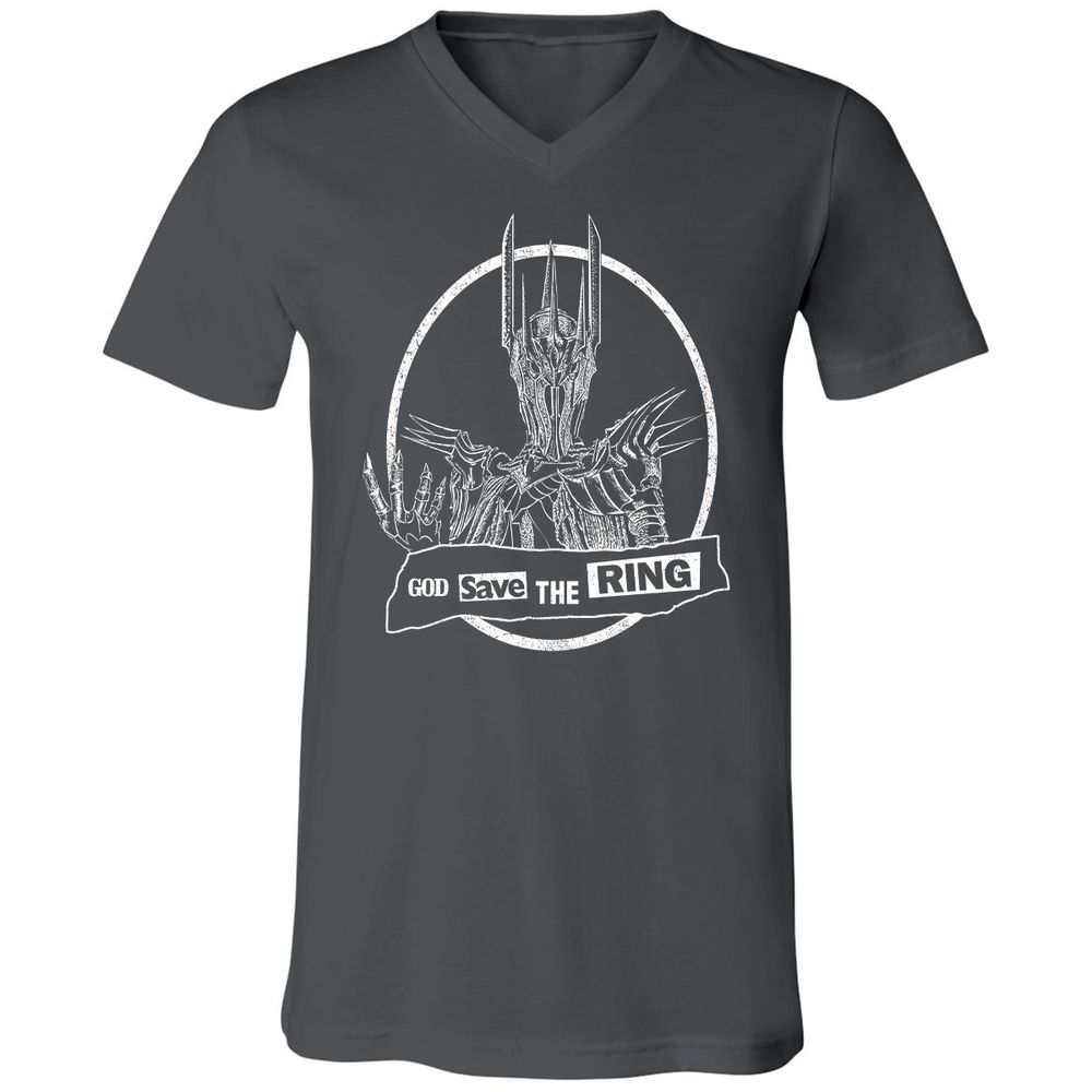 Unisex V-Neck T-Shirt - RE4YBXX4 - Asphalt - 12