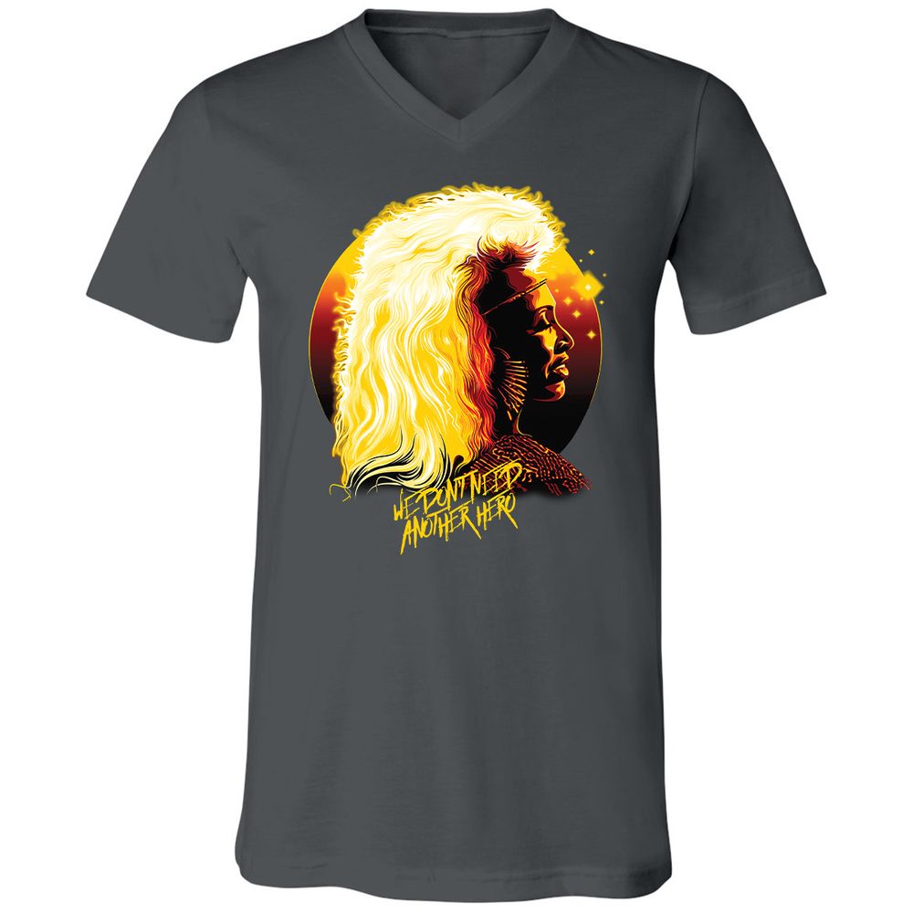 Unisex V-Neck T-Shirt - NJUGH2AF - Asphalt - 12