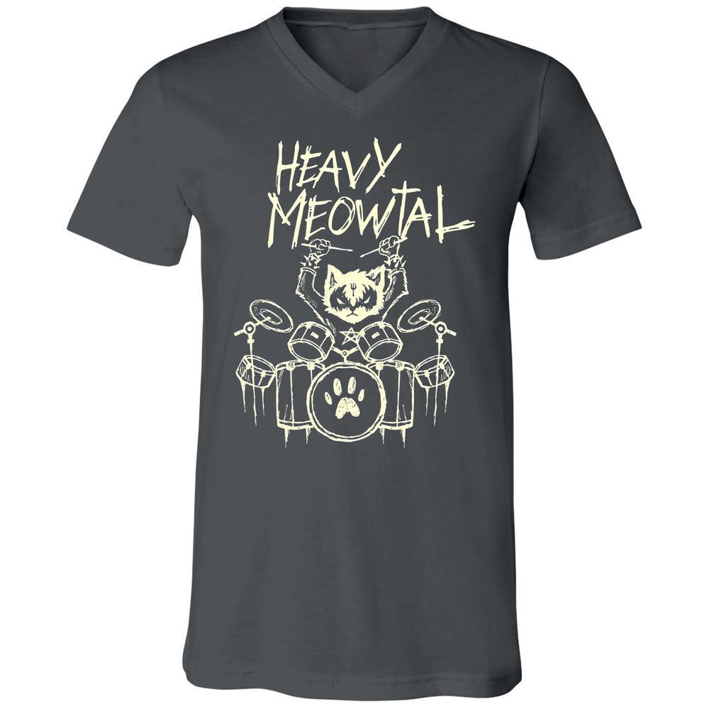 Unisex V-Neck T-Shirt - RU8Q6WCU - Asphalt - 12