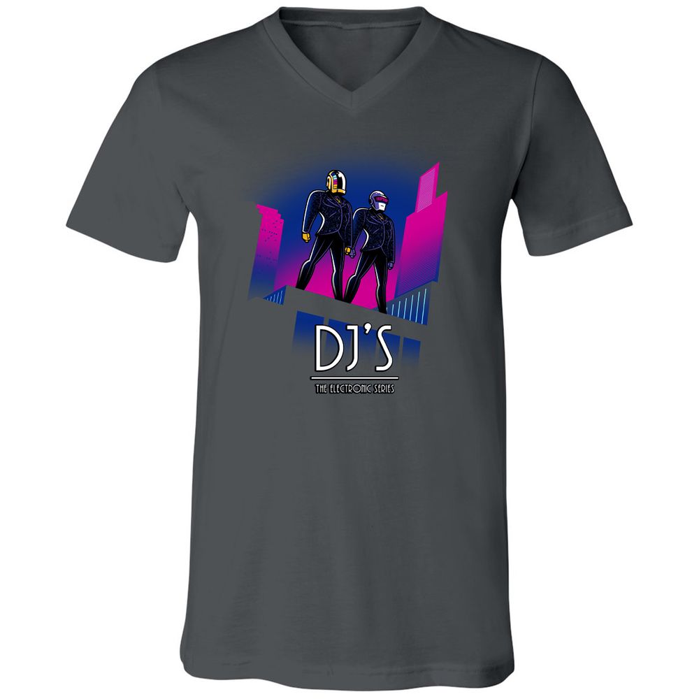 Unisex V-Neck T-Shirt - 4XWQ2HG3 - Asphalt - 12
