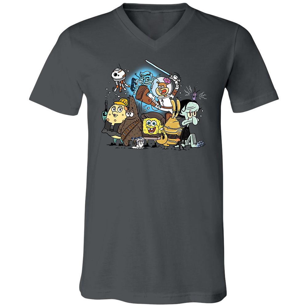 Unisex V-Neck T-Shirt - BLSM8SWB - Asphalt - 12