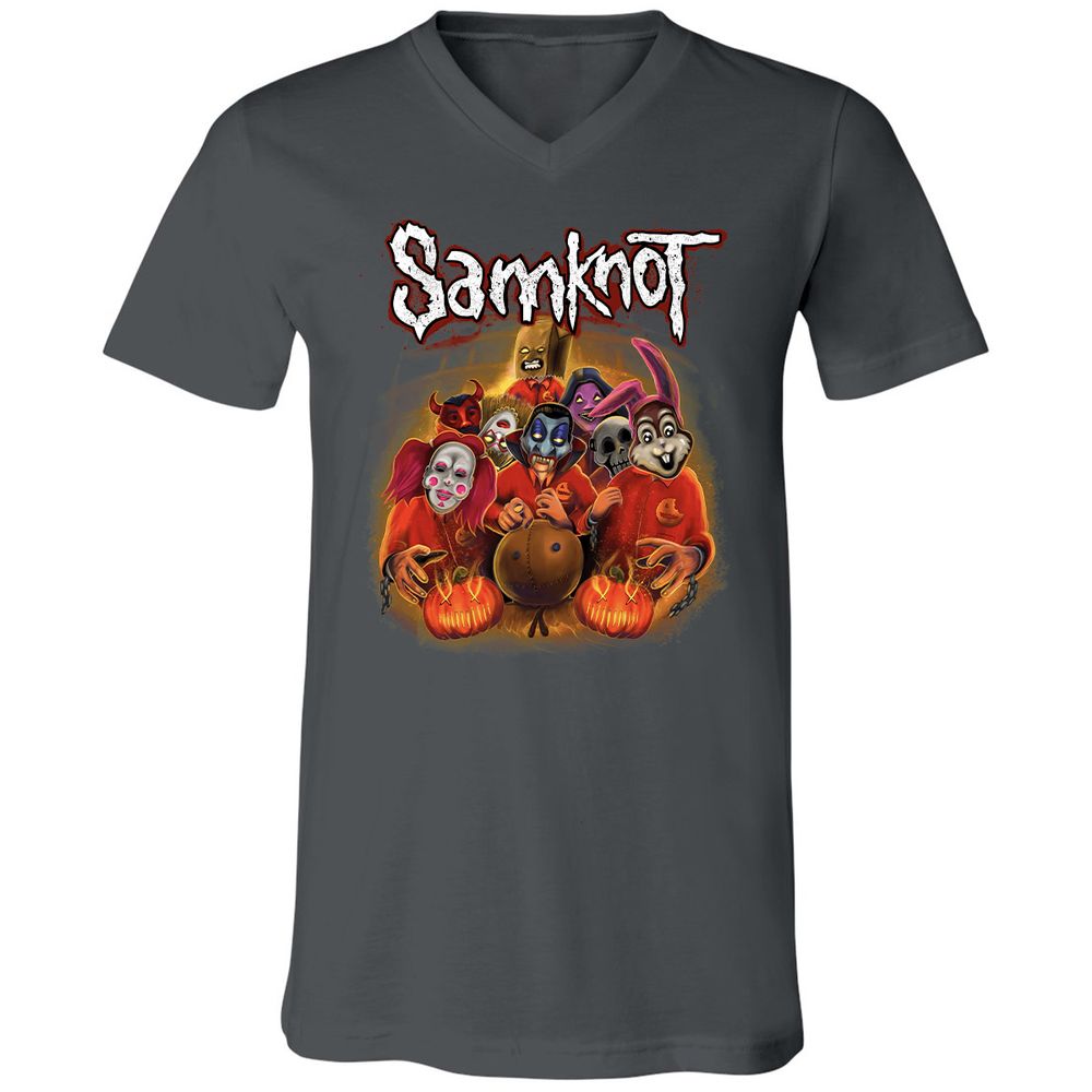 Unisex V-Neck T-Shirt - NR4DX82Q - Asphalt - 12