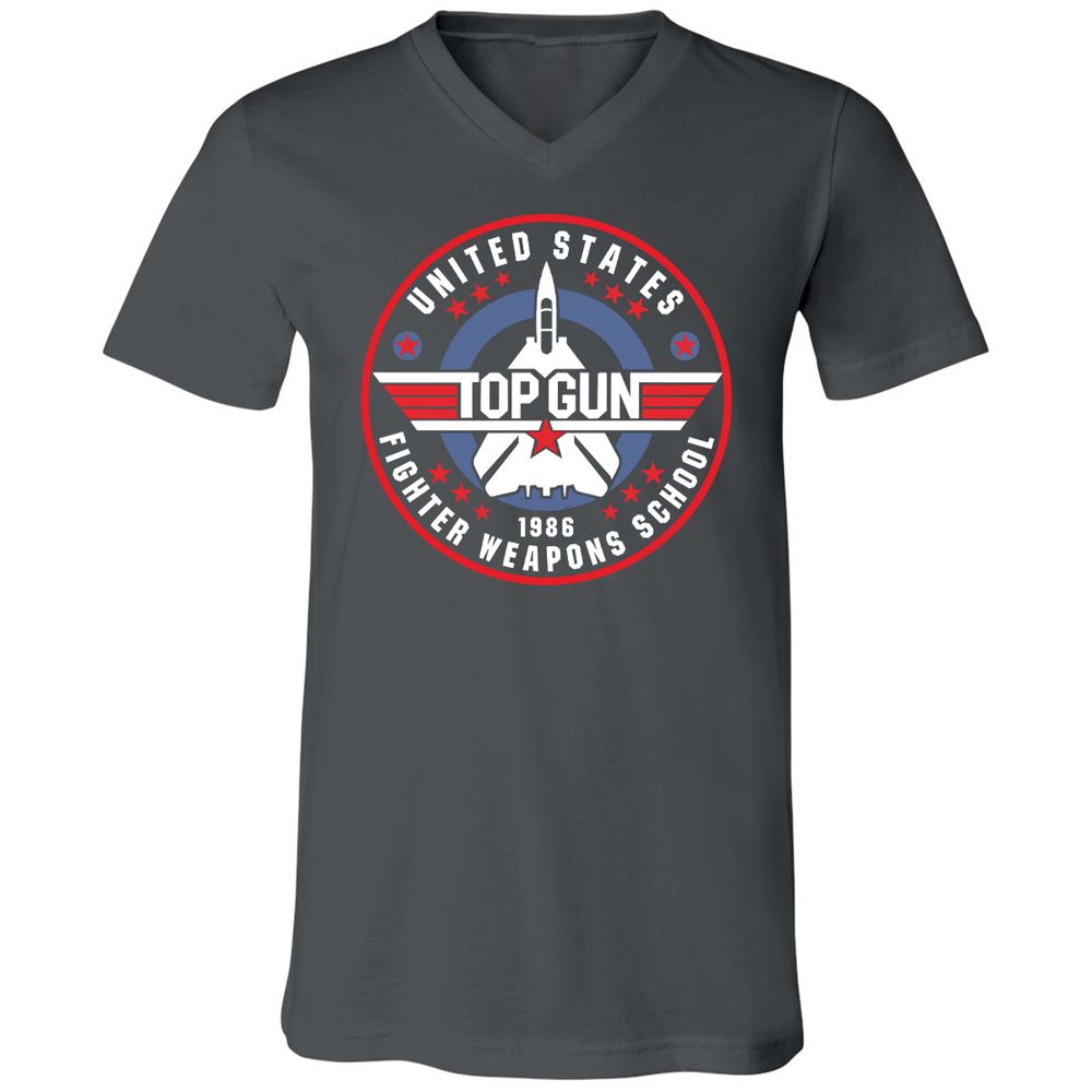 Unisex V-Neck T-Shirt - 194BU7W5 - Asphalt - 12