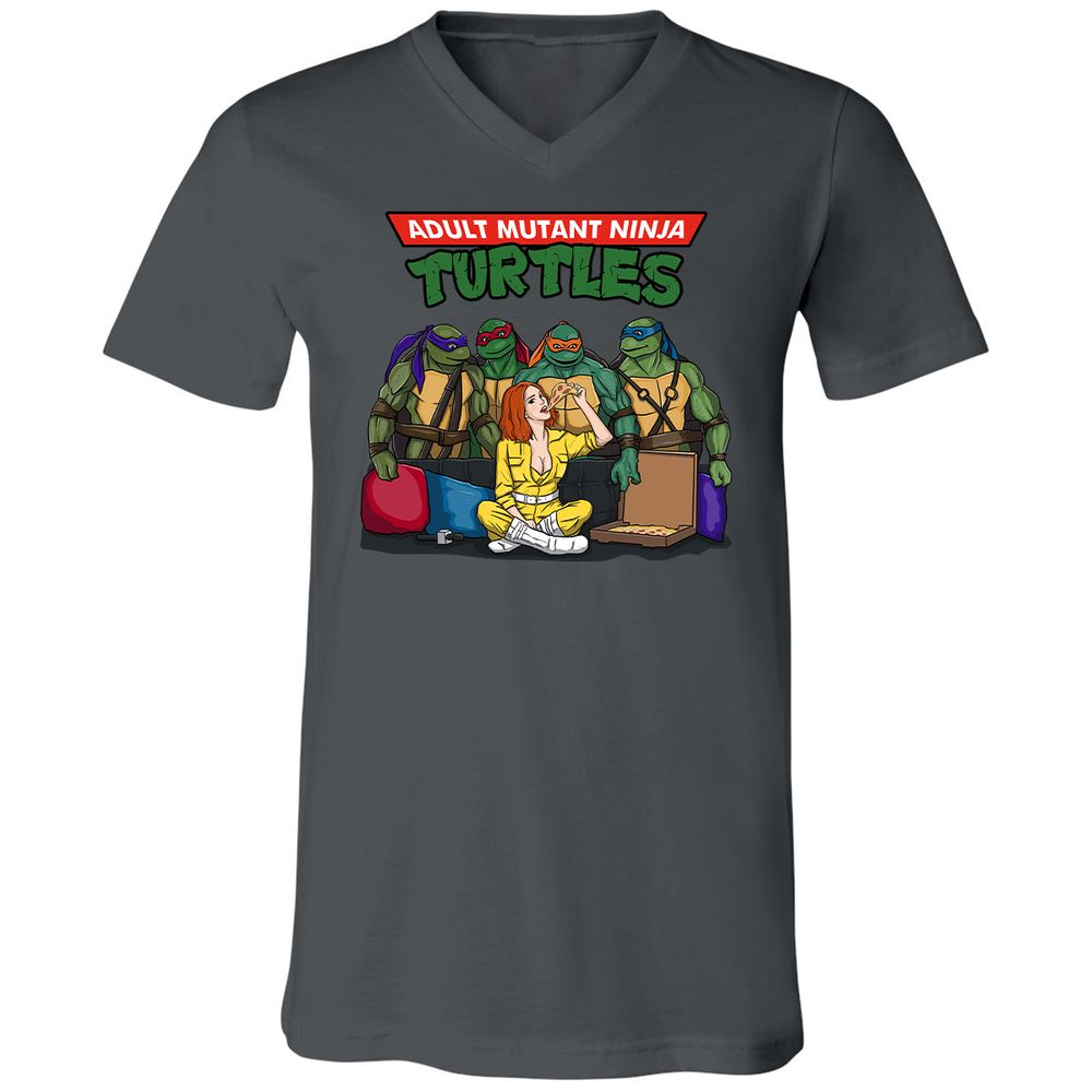 Unisex V-Neck T-Shirt - FBJ6BTTV - Asphalt - 12