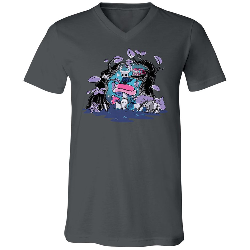 Unisex V-Neck T-Shirt - YFHR4NY1 - Asphalt - 12