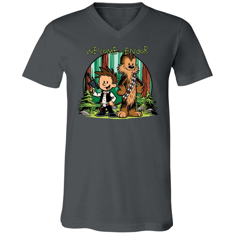 Unisex V-Neck T-Shirt - TDYCHCQ2 - Asphalt - 12