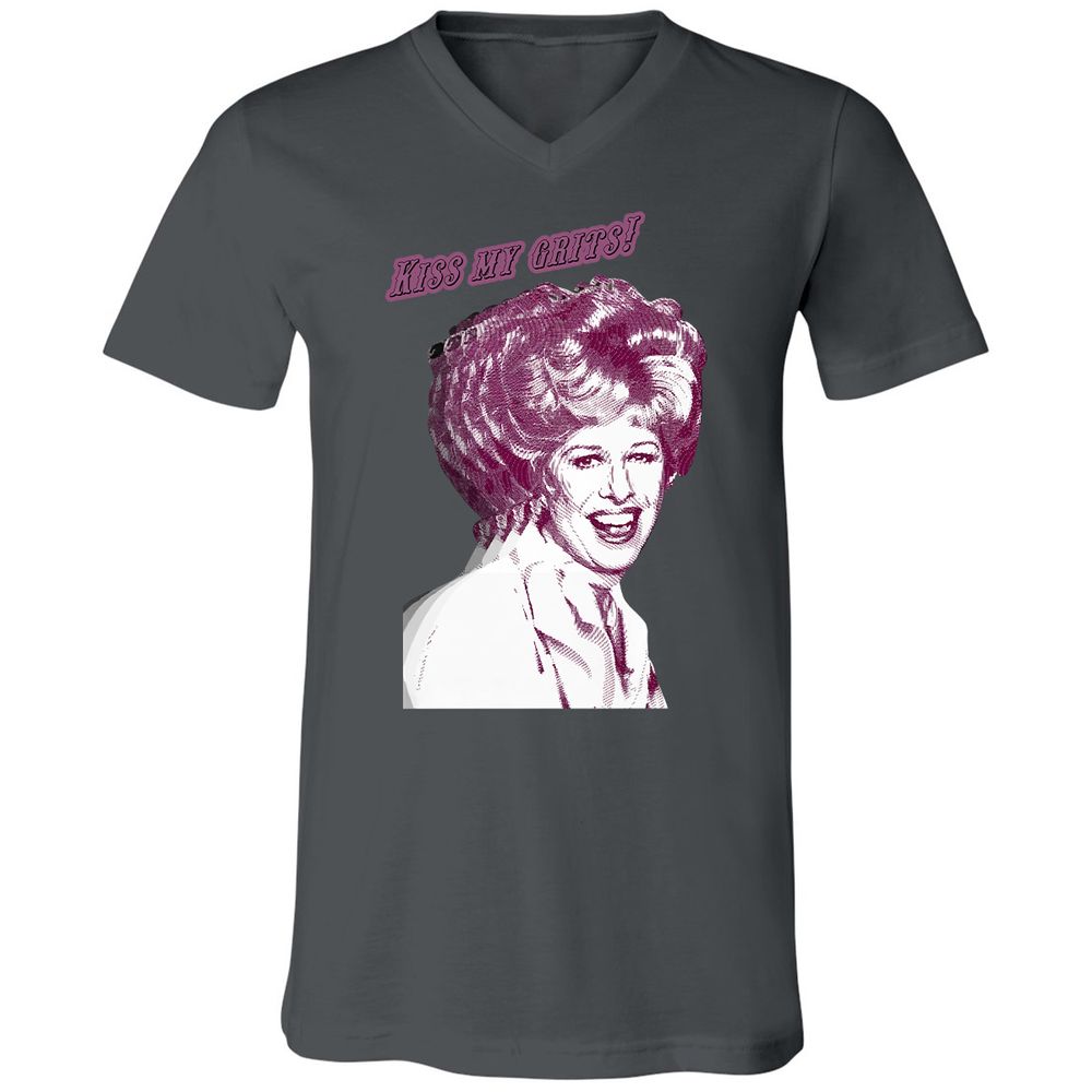 Unisex V-Neck T-Shirt - 4VBJBC7T - Asphalt - 12