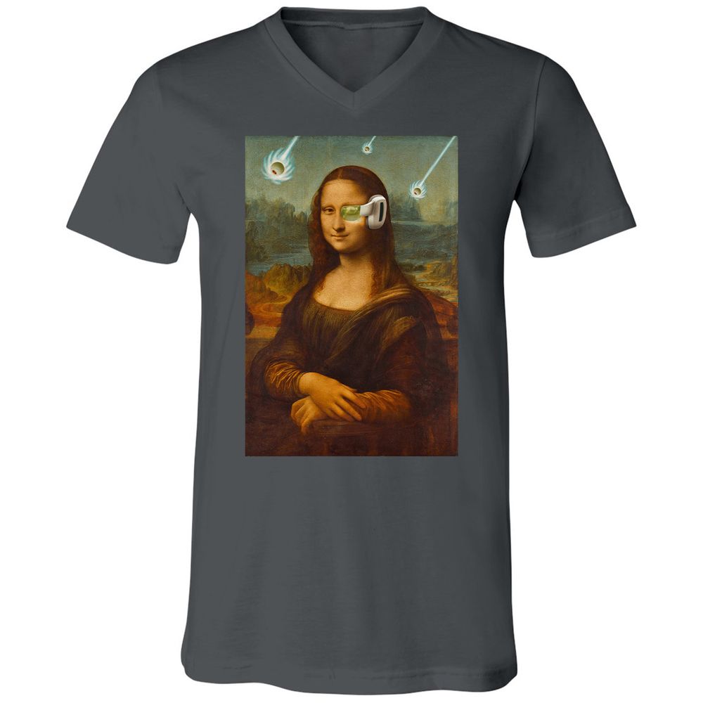 Unisex V-Neck T-Shirt - 8N4M8MJP - Asphalt - 12