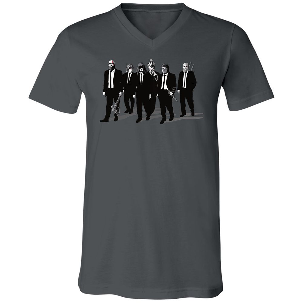 Unisex V-Neck T-Shirt - 3G4MZY2V - Asphalt - 12