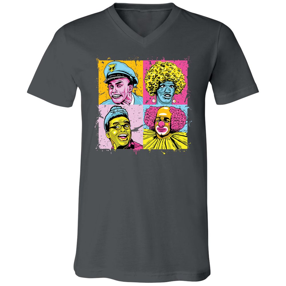 Unisex V-Neck T-Shirt - RRNSPXW5 - Asphalt - 12