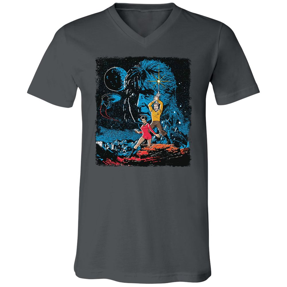 Unisex V-Neck T-Shirt - 2AAR4CUM - Asphalt - 12