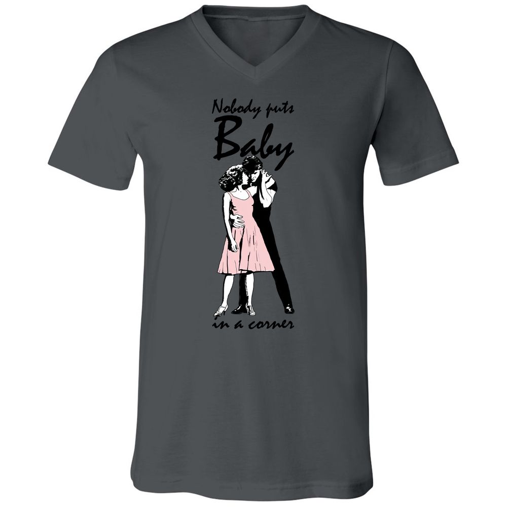 Unisex V-Neck T-Shirt - 47WA61PC - Asphalt - 12