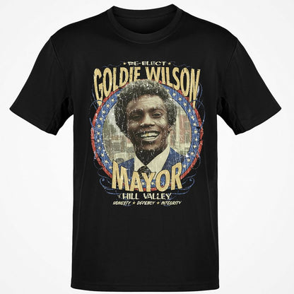 Re-Elect Mayor Goldie Wilson - Black - 12