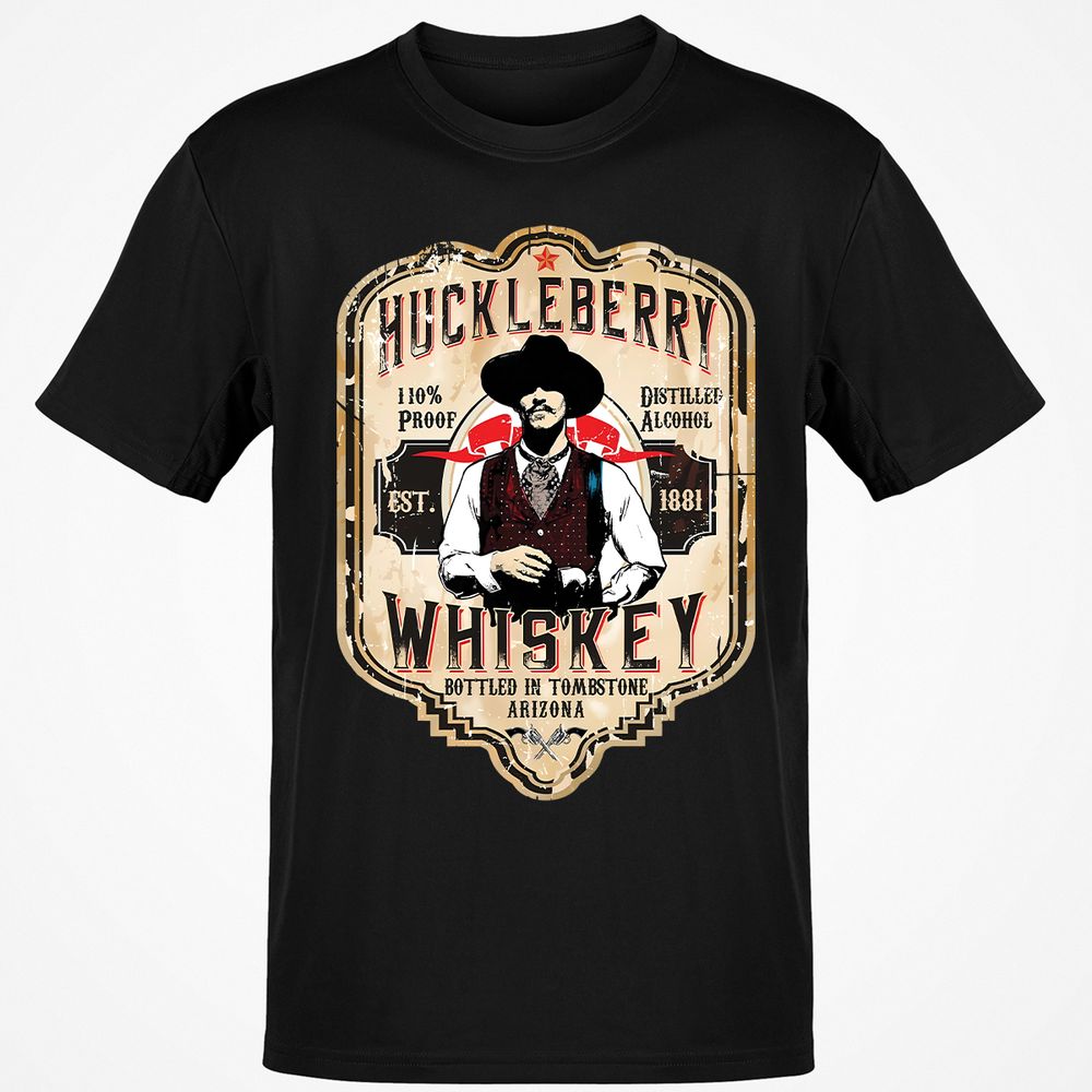 Huckleberry Whiskey Label - Black - 12