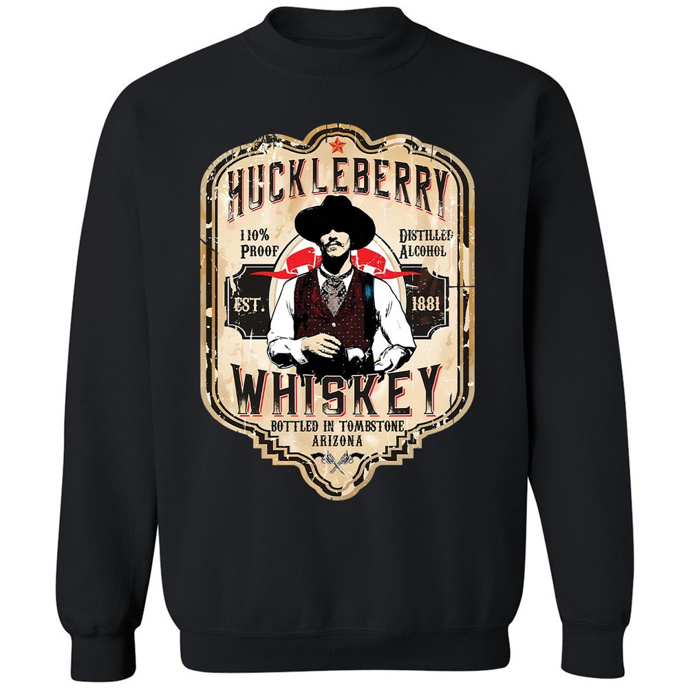 Huckleberry Whiskey Label - Black - 12