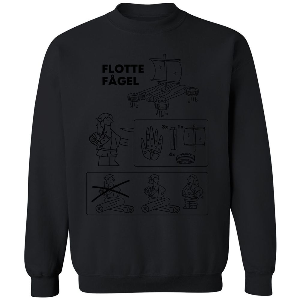 Flotte Fagel Classic Unisex Sweatshirt - Black - 12