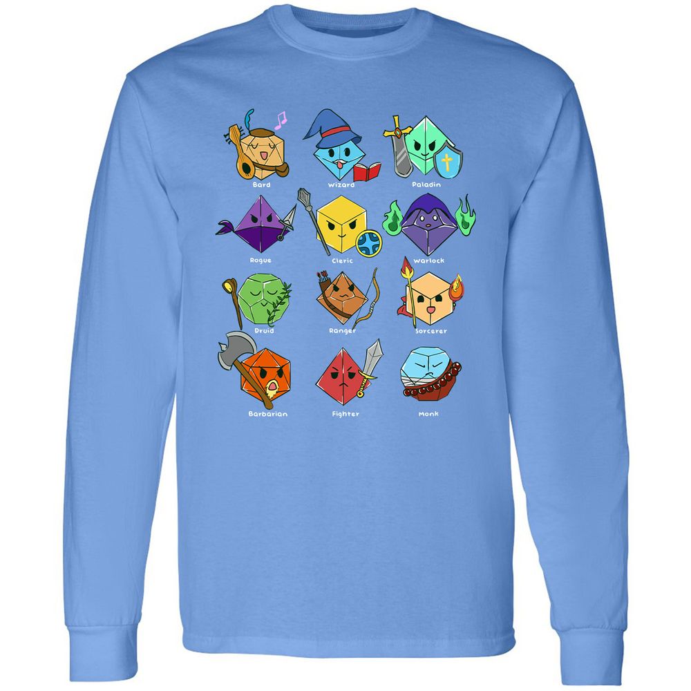 Long Sleeve T-Shirt - ZQCUUPHL - Carolina Blue - 12