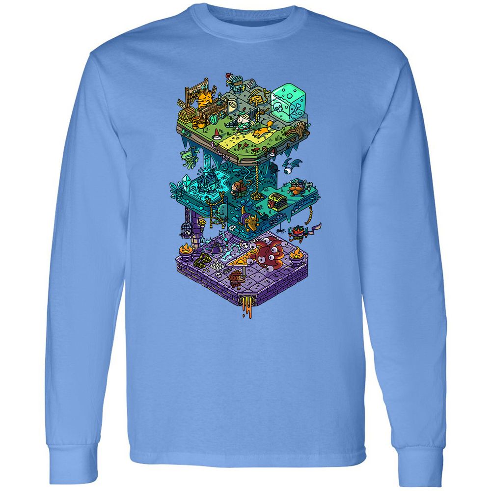 Long Sleeve T-Shirt - KKJD7CET - Carolina Blue - 12