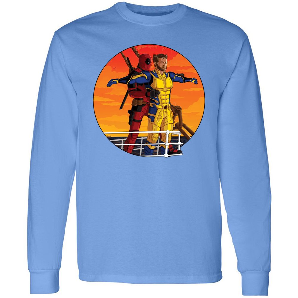 Long Sleeve T-Shirt - BL9FACRX - Carolina Blue - 12