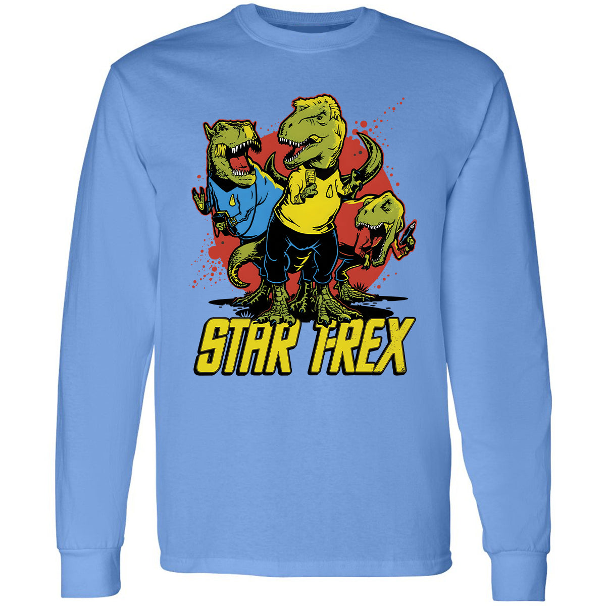 Long Sleeve T-Shirt - M5W7BJFZ - Carolina Blue - 12