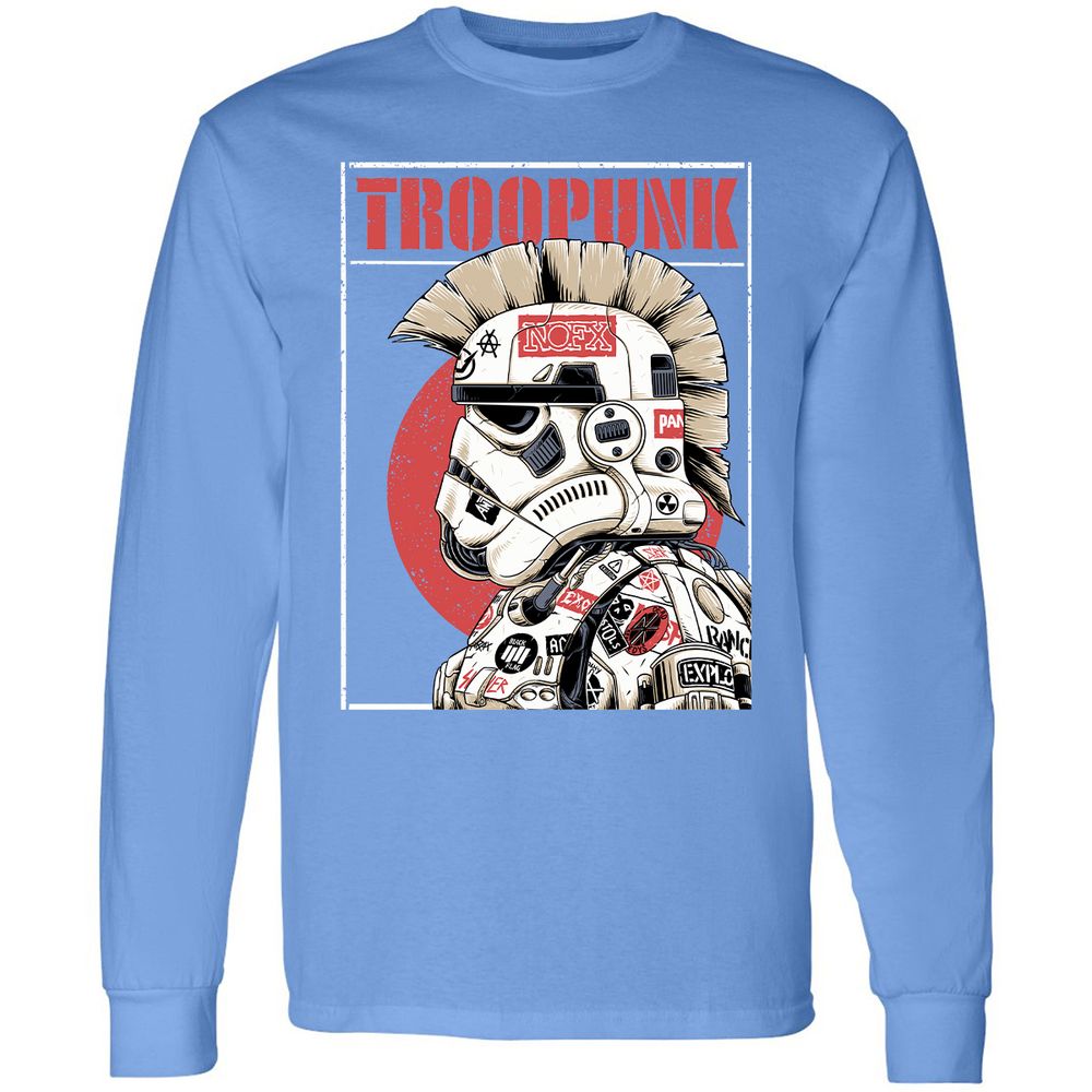 Long Sleeve T-Shirt - EE8Z6KU6 - Carolina Blue - 12