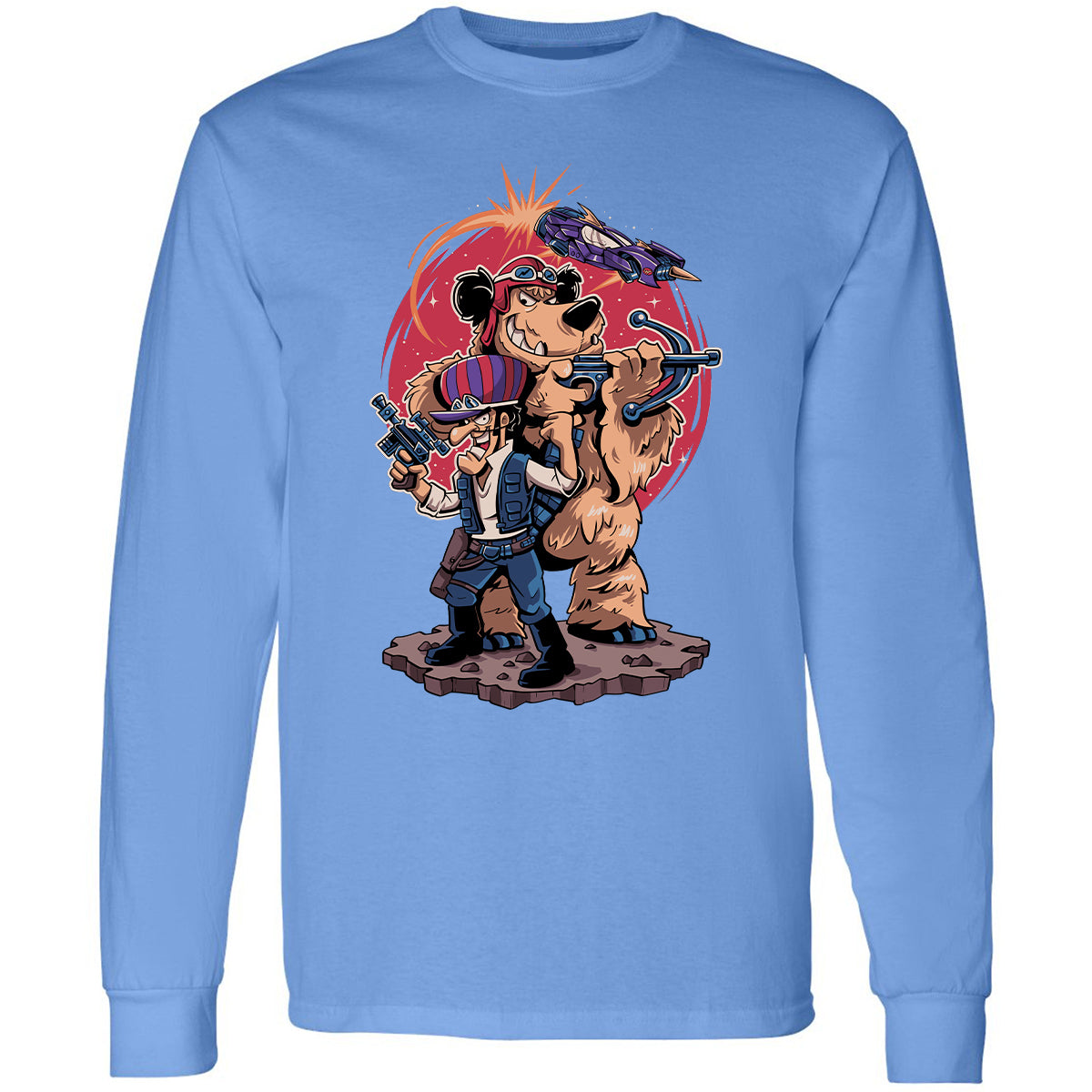 Long Sleeve T-Shirt - J1BXLWZD - Carolina Blue - 12