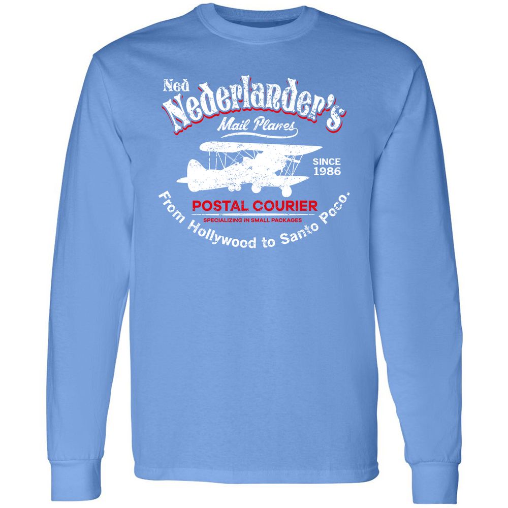 Long Sleeve T-Shirt - W9KPQUZS - Carolina Blue - 12