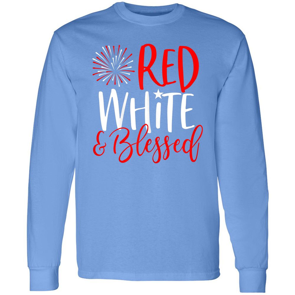 Long Sleeve T-Shirt - 7DW5P8FV - Carolina Blue - 12