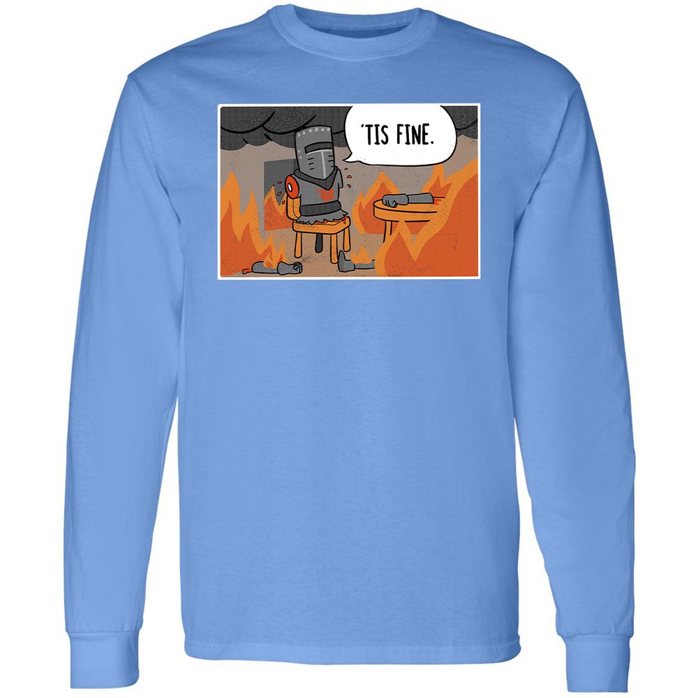 Long Sleeve T-Shirt - QAXV3DZ8 - Carolina Blue - 12