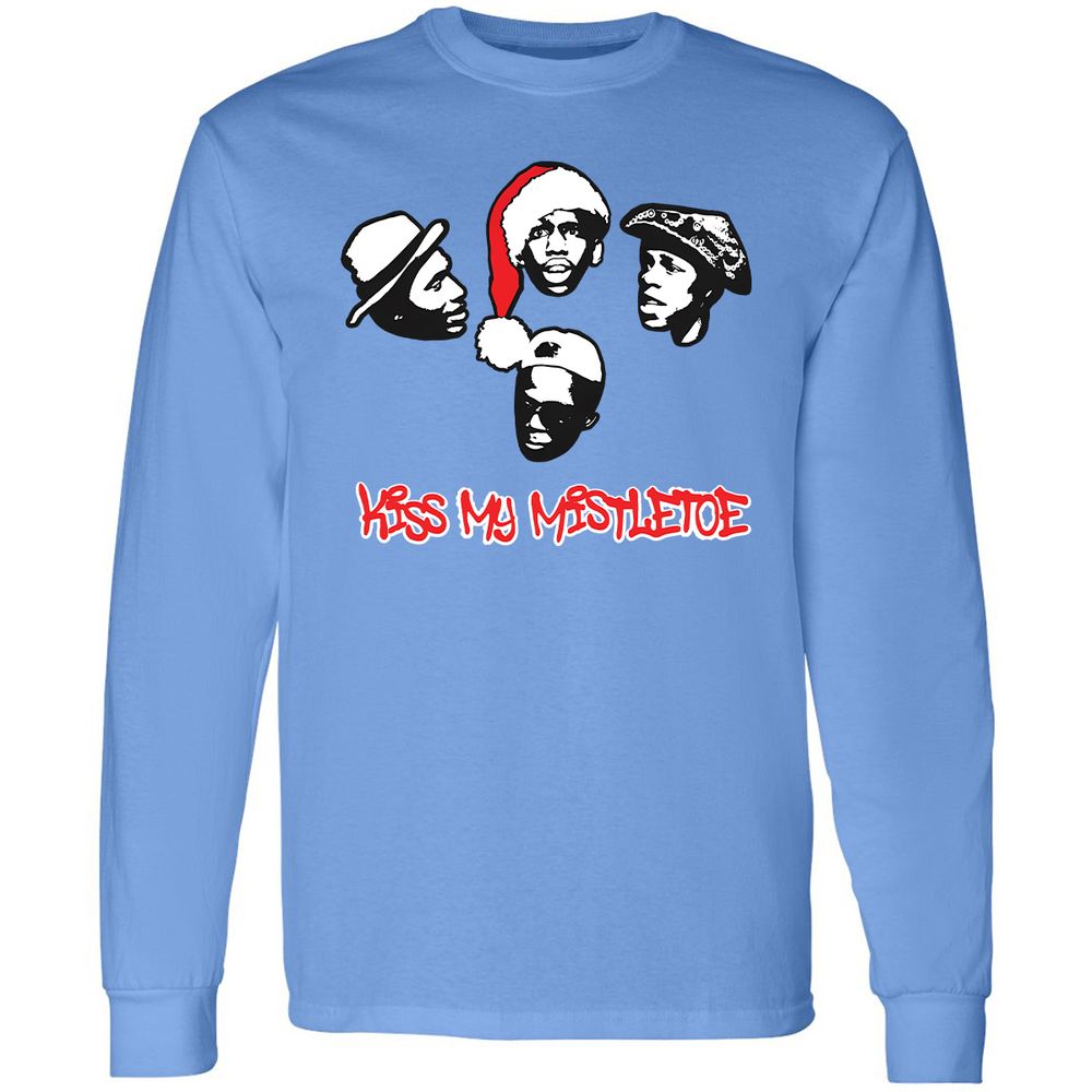 Kiss My Mistletoe Xmas Rap - Carolina Blue - 12