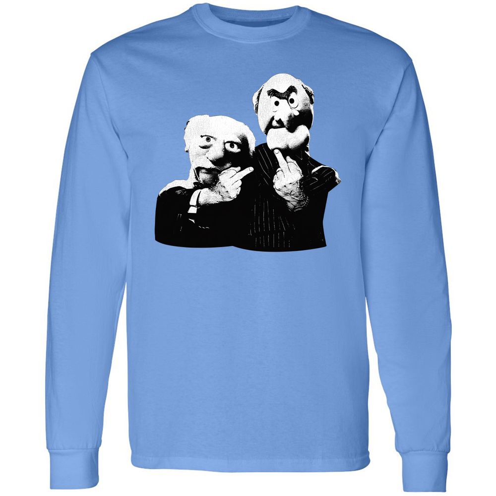 Statler and Waldorf Middle Finger - Carolina Blue - 12