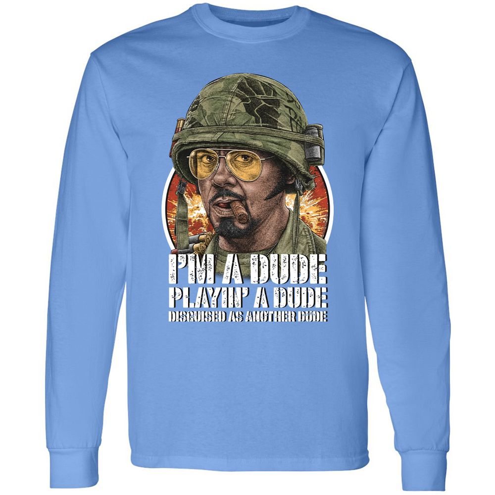 Long Sleeve T-Shirt - BBXZH7B9 - Carolina Blue - 12