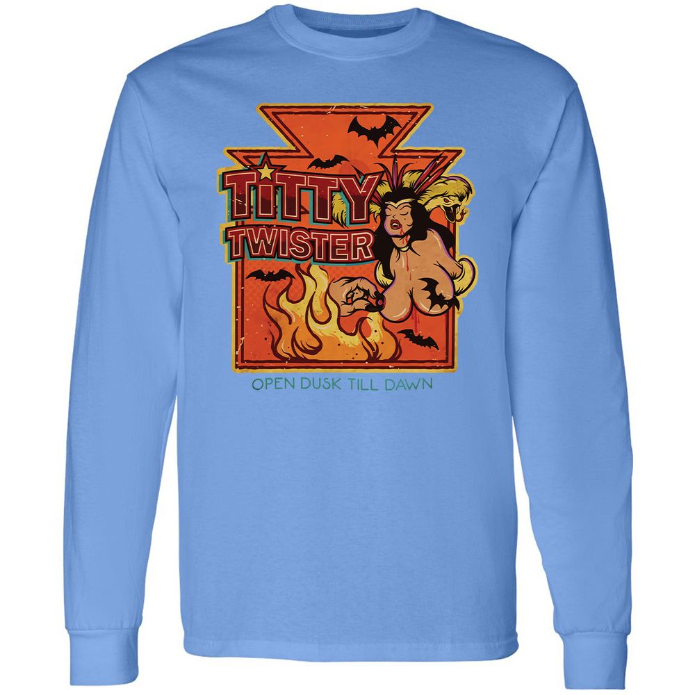 Long Sleeve T-Shirt - CRL3R6YD - Carolina Blue - 12