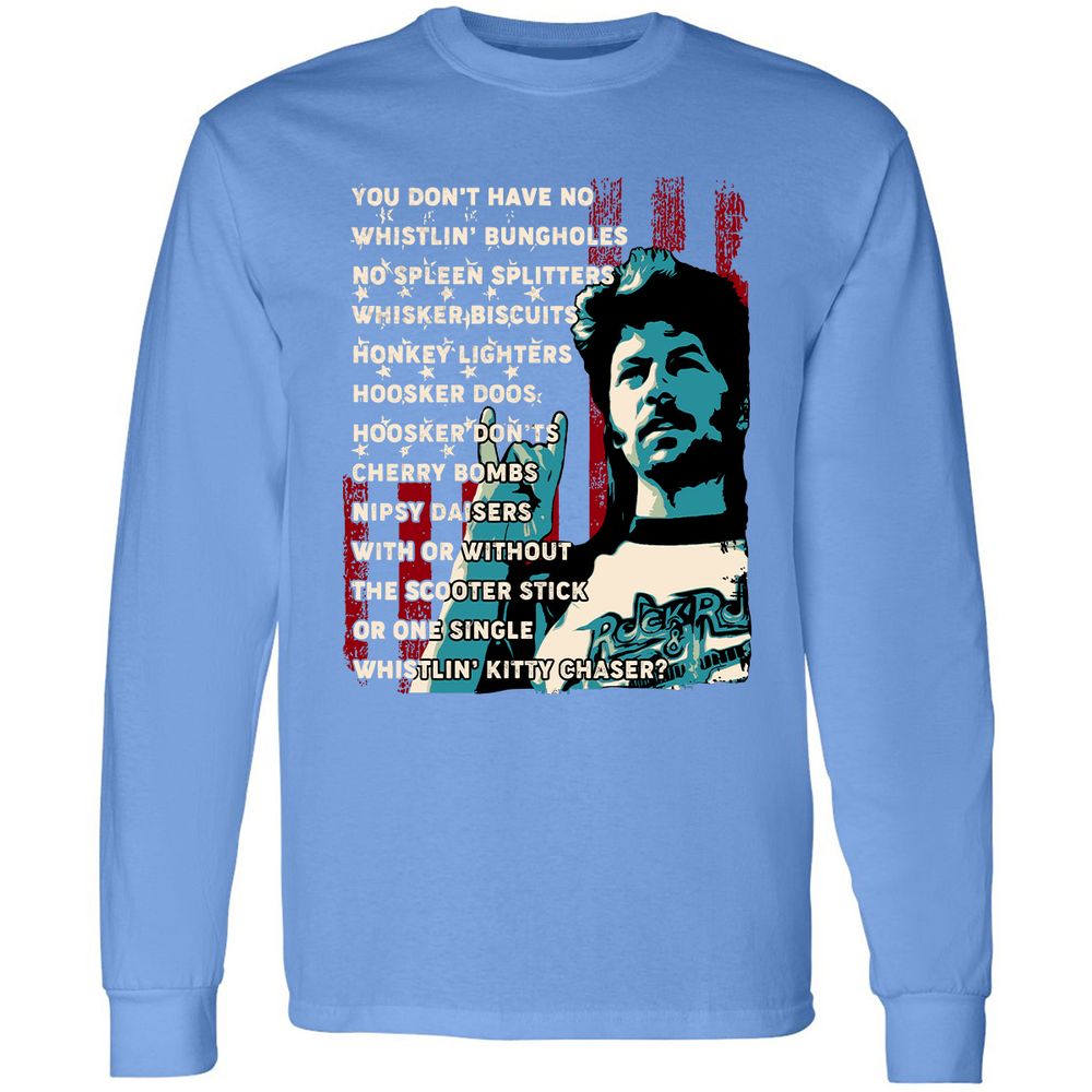 Long Sleeve T-Shirt - QZZZ8WFD - Carolina Blue - 12