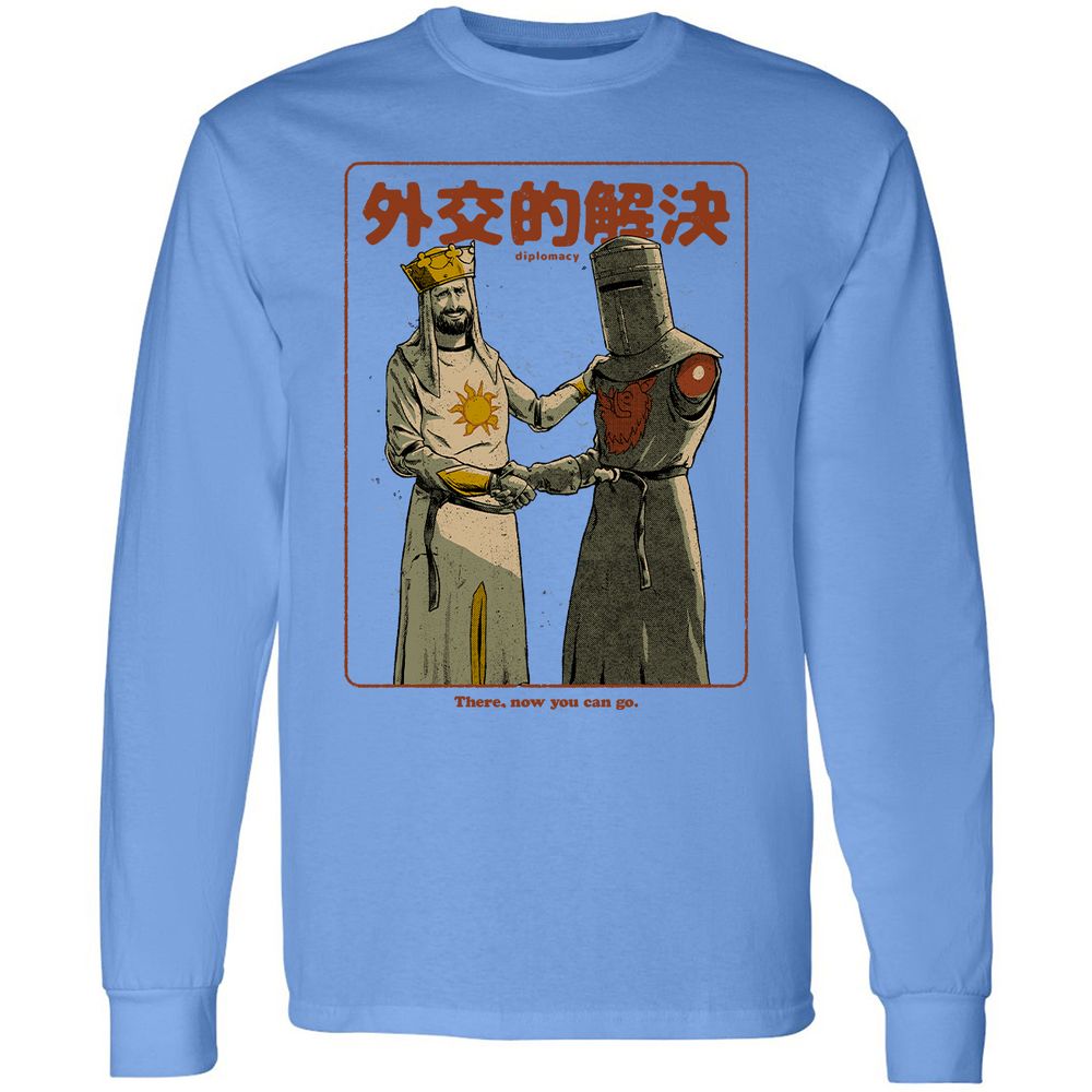 Long Sleeve T-Shirt - Black - Carolina Blue - 12