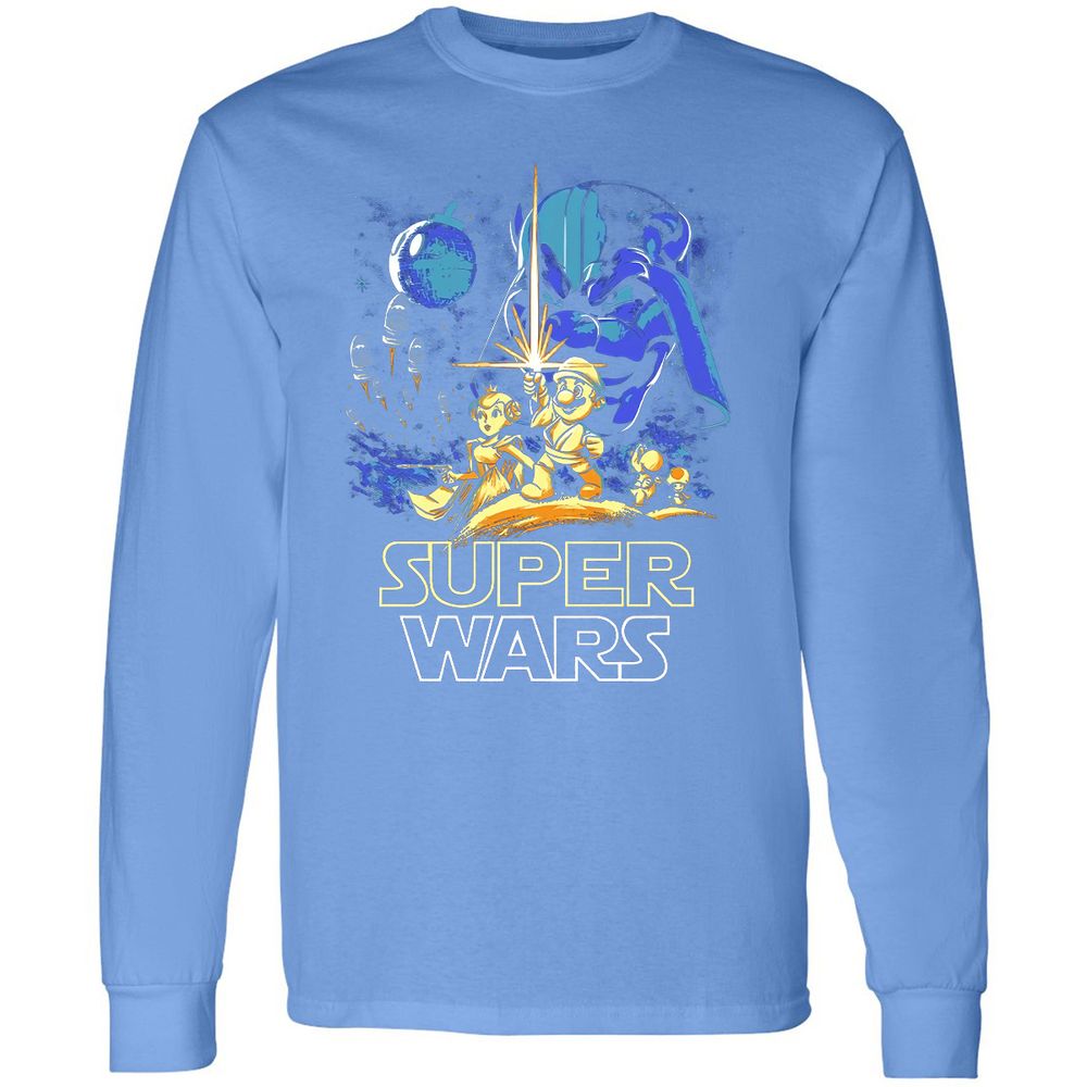 Long Sleeve T-Shirt - ZVVX6EB7 - Carolina Blue - 12