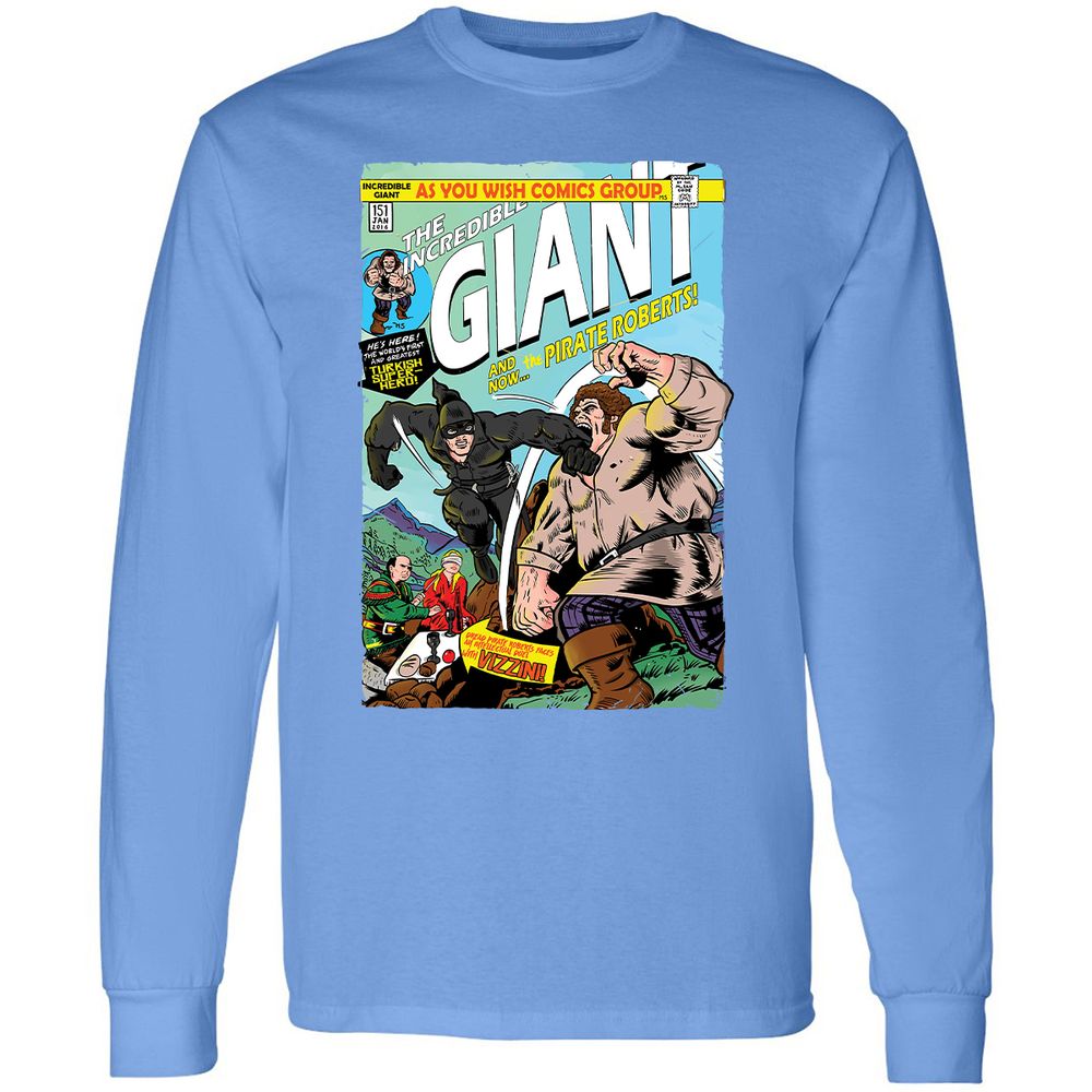 Long Sleeve T-Shirt - QE1HS8VP - Carolina Blue - 12