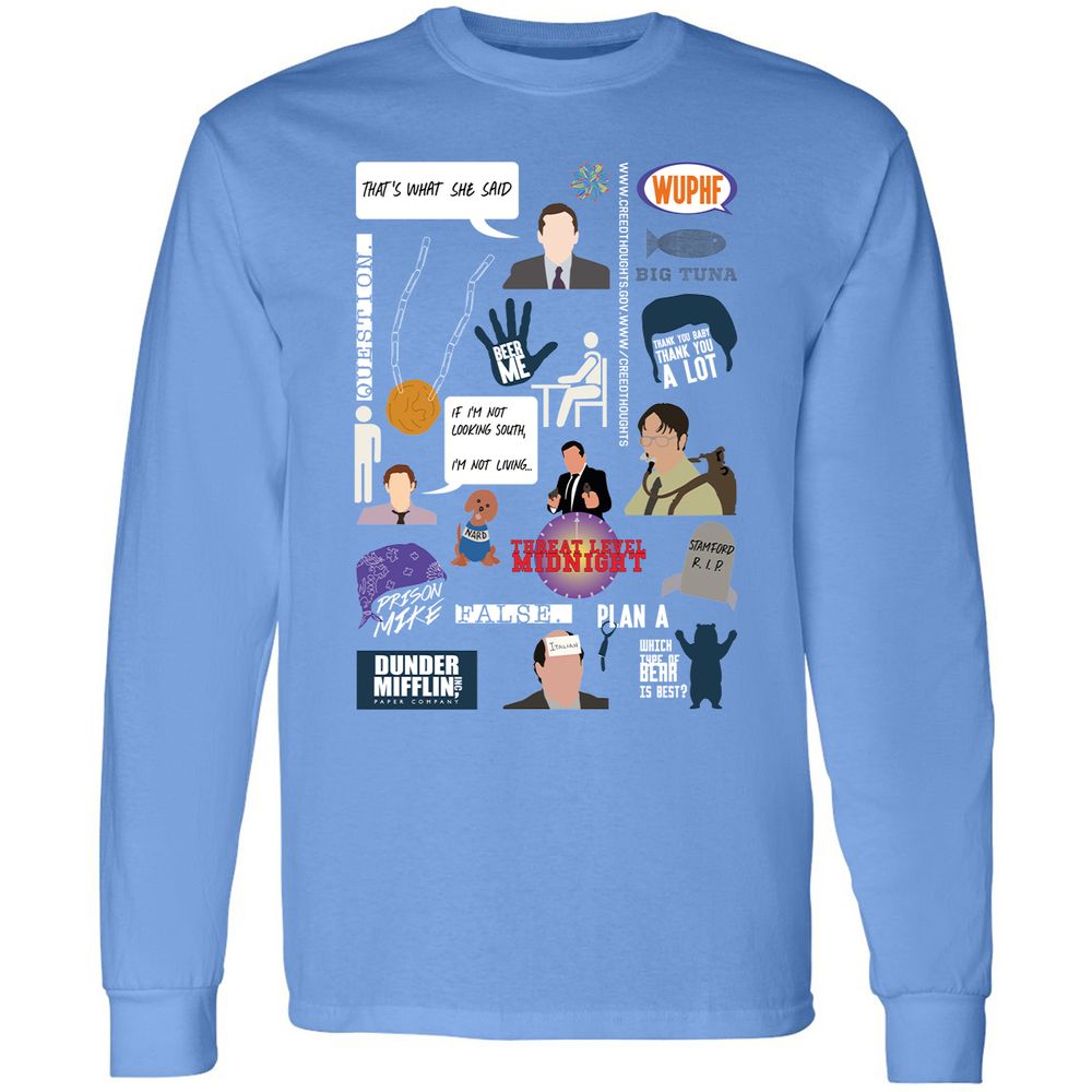 Long Sleeve T-Shirt - T7VQUZBP - Carolina Blue - 12