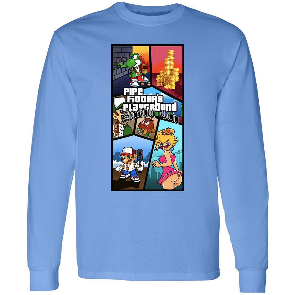 Long Sleeve T-Shirt - HM81VZ6X - Carolina Blue - 12