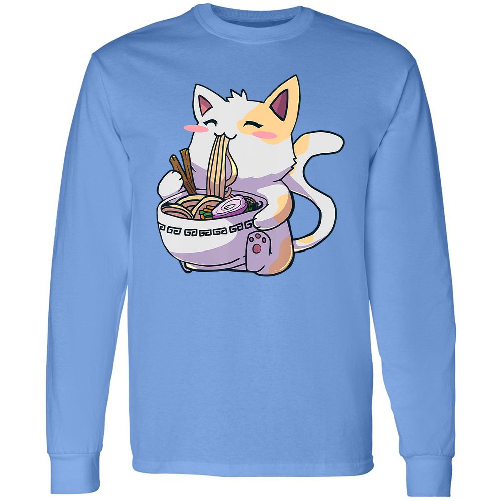 Long Sleeve T-Shirt - WQDTM5V4 - Carolina Blue - 12