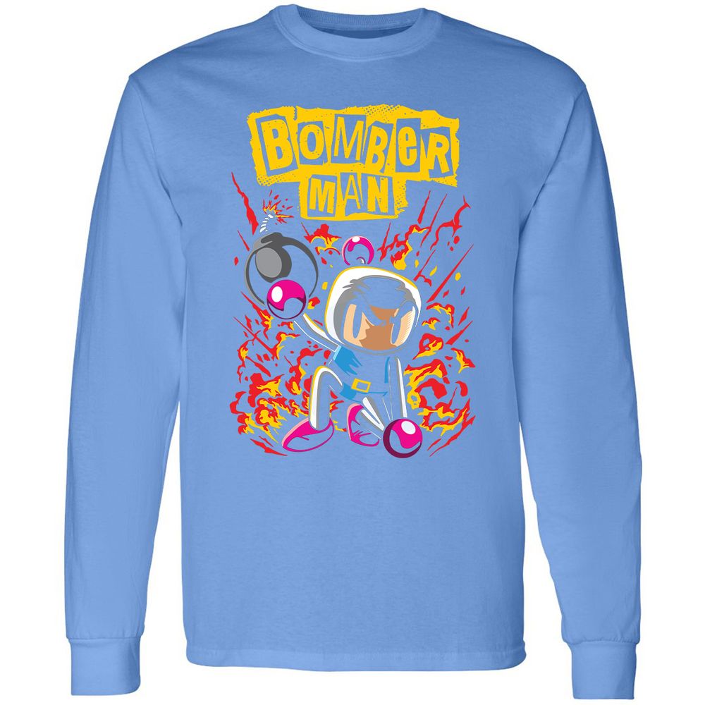 Long Sleeve T-Shirt - CCBU8Q78 - Carolina Blue - 12