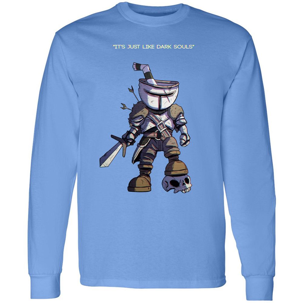 Long Sleeve T-Shirt - QSDZJ2TB - Carolina Blue - 12