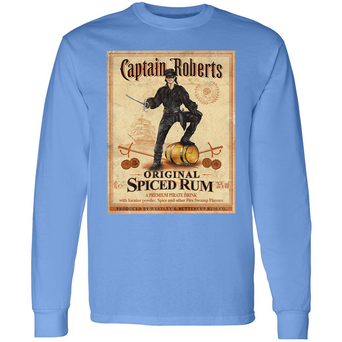 Long Sleeve T-Shirt - QHEVJG1M - Carolina Blue - 12