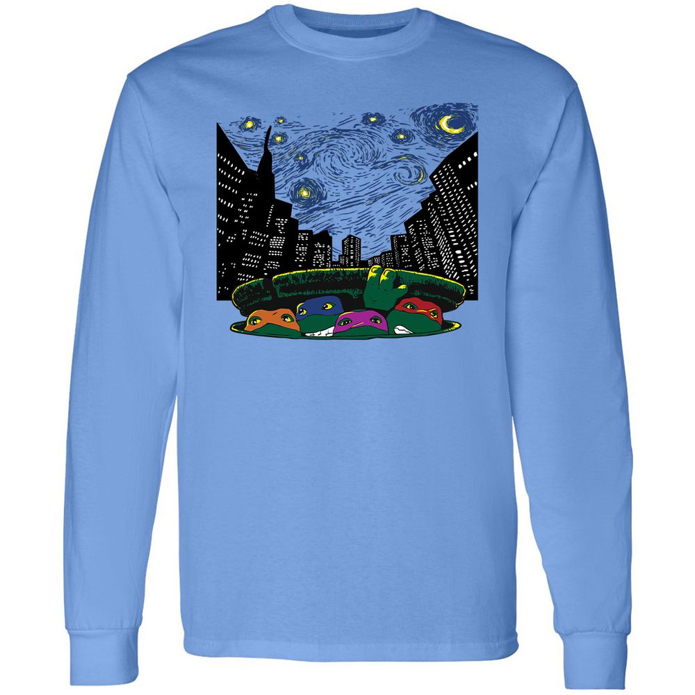 Long Sleeve T-Shirt - QYHNEHFG - Carolina Blue - 12