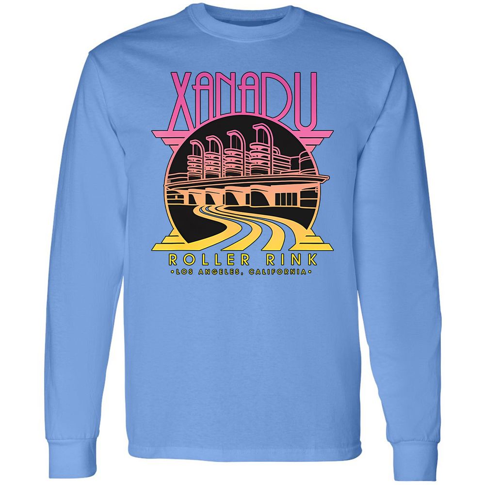 Olivia Newton-John Xanadu Roller Rink Pink Yellow Fade - Carolina Blue - 12