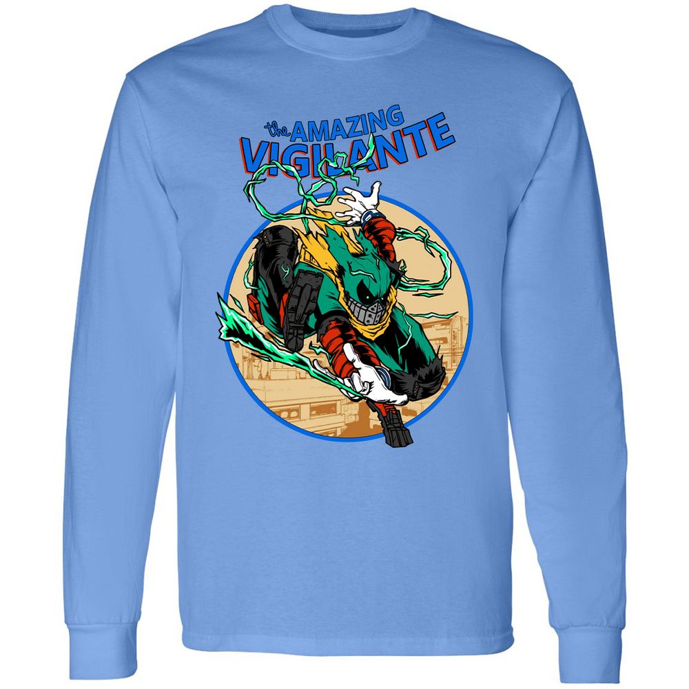 Long Sleeve T-Shirt - JH7QE9KF - Carolina Blue - 12