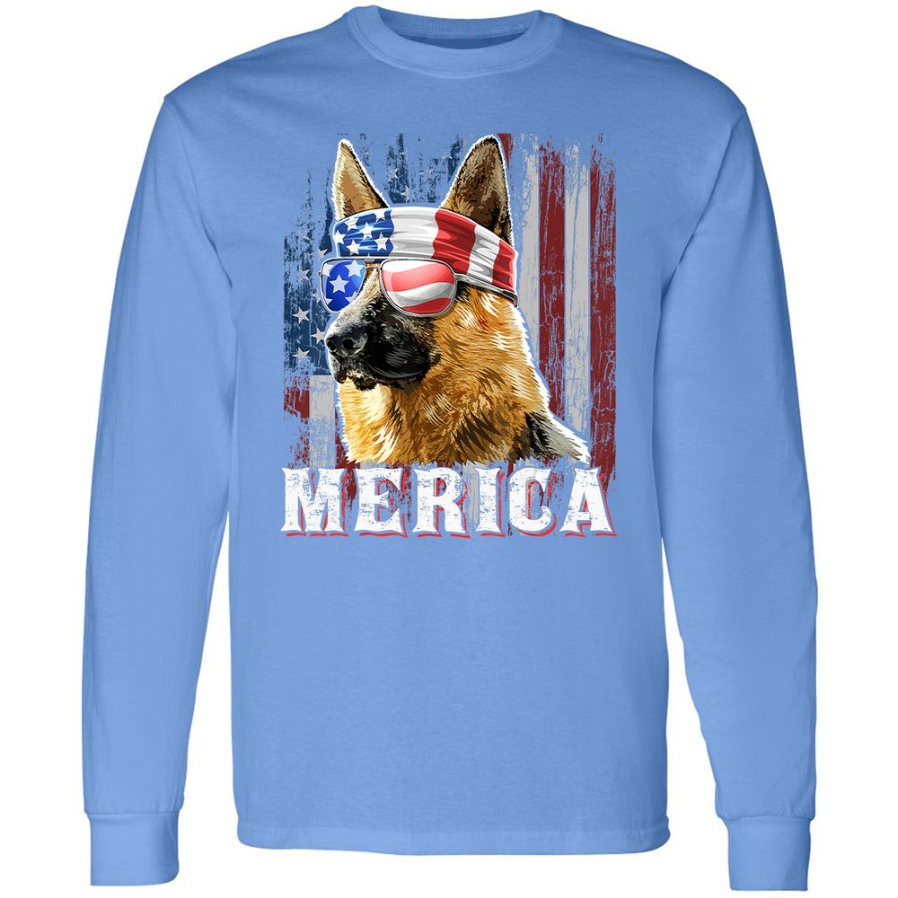 Long Sleeve T-Shirt - XJK7NJYM - Carolina Blue - 12