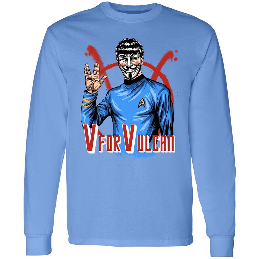 Long Sleeve T-Shirt - M1CHUQ8X - Carolina Blue - 12